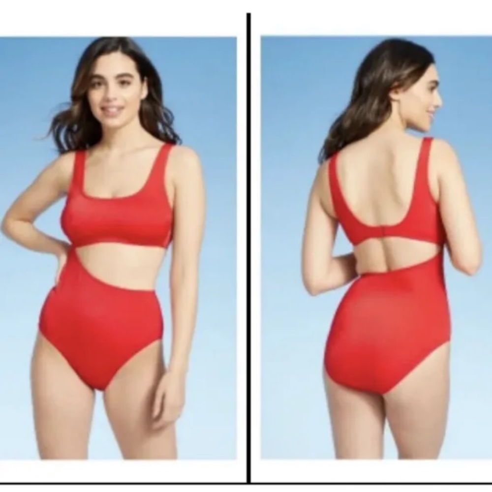 2 Kona Sol Swimsuits 1 has Side Cut Out Both New, Padded, 1 Piece& Size Small